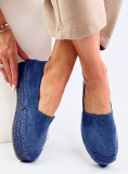 Tmavomodré espadrilky na platforme