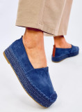Tmavomodré espadrilky na platforme