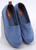 Tmavomodré espadrilky na platforme