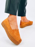 Camel hnedé espadrilky na platforme