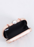 Metalická spoločenská kabelka rose gold