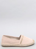 Béžové semišové espadrilky s kamienkami