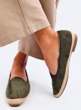 Olivovozelené espadrilky z ekosemišu