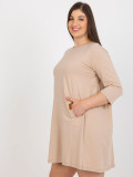 Béžové oversize mini šaty