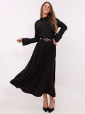 Elegantná maxi sukňa s aplikáciou čierna