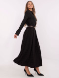 Elegantná maxi sukňa s aplikáciou čierna