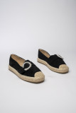Dámske čierne espadrilky so sponou