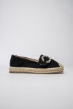 Dámske čierne espadrilky so sponou