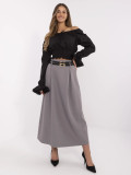 Elegantná maxi sukňa v sivej farbe
