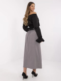 Elegantná maxi sukňa v sivej farbe