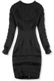 Pletené čierne šaty