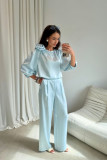 Nohavice v odtieni baby blue