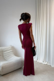 Noelia – bordové maxi šaty
