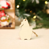 Sada 12 drevených ozdôb na stromček, 6,5 cm