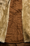 Camel hnedá parka na jeseň/zimu s odnímateľným futrom
