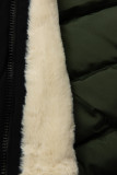 Klasická zimná parka čierna/army zelená