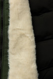Klasická zimná parka army zelená/béžová