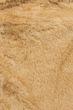 Camel hnedá zimná parka s umelou kožušinou
