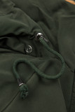 Khaki zimná parka s hnedým plyšom