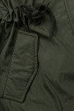 Zimná parka v khaki farbe s kožušinou