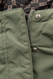 Obojstranná prechodná parka khaki/čierna