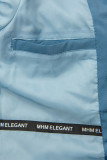 Jeans modrá prechodná parka s modrou podšívkou