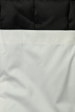 Biela bunda/parka so sťahovaním v páse