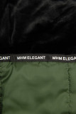Army zelená parka s odopínateľnou umelou kožušinou
