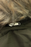 Zimná bunda/parka so sťahovaním v páse army zelená