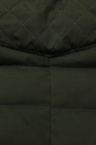 Teplá prešívaná bunda v khaki farbe