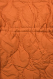 Prešívaná jesenná parka oranžová/čierna