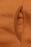 Terakota predĺžená mikina na zips