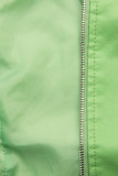 Jablkovozelená basic koženková bunda