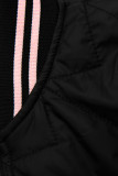 Čierna prešívaná bomber bunda