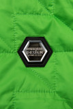 Zelená prešívaná bomber bunda