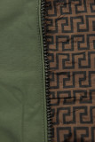 Obojstranná parka so vzorom khaki/hnedá