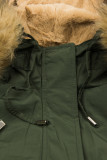 Army zelená parka s odnímateľnou vnútornou podšívkou
