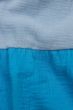 Bavlnené šaty biela/baby blue/tyrkysová