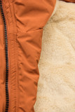 Oranžová zimná parka so zatepleným vnútrom