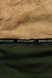 Army zelená parka na zimu s béžovým futrom