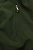 Army zelená parka na zimu s béžovým futrom