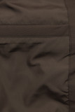 Čokoládovohnedá zimná bunda s kapucňou STORM