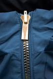 Jeans-tmavomodrá obojstranná parka