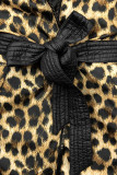 Obojstranná bunda čierna/leopardí vzor