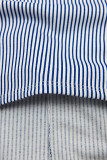 Bielo-modré šaty s pruhmi a nášivkou PLUS SIZE IV.