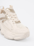 Svetlobežové sneakersy na hrubej podrážke