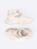 Svetlobežové sneakersy na hrubej podrážke