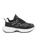 Čierne dámske sneakersy s ozdobnými prvkami