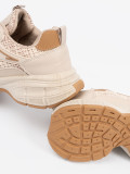 Svetlobéžové dámske sneakersy na platforme