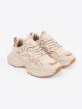 Svetlobéžové dámske sneakersy na platforme